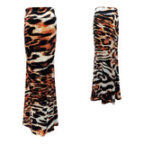 Spring Summer A-Line Elastic High-waist Long Pencil Skirt for Women 2023 Printed Maxi Skirt Faldas Largas Mujer Para