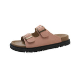 Thick Boken Slippers Women Wear 2025 Summer New French Leisure Soft Base Cool Drag Anti-Slip One-Word