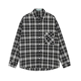 Zingj 2024 New Vintage Plaid Long-Sleeved Shirt Men And Women Wear Hair Shirt Loose Casual Jacket
