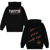 Hoodie Trapstar Letter Casual Street Youth Sweat Cotton Red Black Print Plus Velvet
