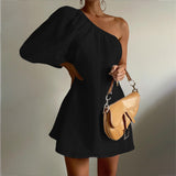 Spot 2025 Spring New Women's Fashion Loose Show Lean Inclined Shoulder Cotton Linen