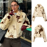 Women's ZA Autumn And Winter New Fashion Simple Leopard Fur Fur