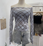 Shooting Two Sets Of Sexy Shoulder Single-Layer Thin Mesh Yarn Short T-Shirt + Inner Brat With Chest Pads To Wipe The Chest Vest