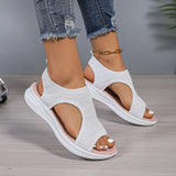 Women Autumn Summer New Net Cloth Flat Soles Fish Mouth Flying Sports