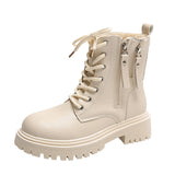 Wind Double Zipper Coarse And Velvet Martin Boots 2025 Autumn And Winter New Fashion Leisure Thick Bottom To Keep Warm Short
