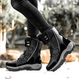 New Fashion Snow Boots Women's Cylinder Plus Velvet Thick To Keep Warm Northeast Large-Size Outdoor Skiing Fashion Cotton