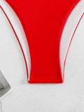 2025 New Breast-Smeared Bow High-Waisted Bikini Sexy Bikini Split Swimsuit