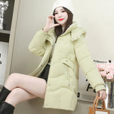 High-End Temperament Hooded Long Down Cotton-Padded Jacket Female 2024 Winter New Slim Show Cotton-Padded Jacket Versatile Coat-Outfit
