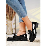 New Patent Leather Bright Eso And Retro Lefu Shoes Large-Size Fashion Casual Single