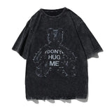 Summer New Spear Cranium Series Print T-Shirt Black Cotton Men And Women Universal