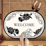 Zingj Fragrant Wind Bathroom Anti-Slip Floor Mat Toilet Toilet Shower At The Door Of The Suction Speed Dry Foot Mat Door