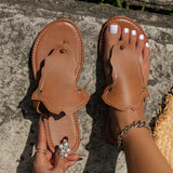Zingj Size Women's Shoes 2024 Summer New Flip-Flank Slippers Wear Clip Toe Flat Bottom Casual Large Size