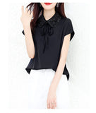 Female 2025 Summer New Short-Sleeved Fashion Doll Collar High-End Temperament Mulberry Silk Jacket