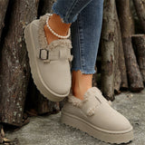 Snow Boots Women 2025 Winter New Retro Birken Cotton Boots Plus Thick Thick Cotton