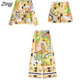 New Women Holiday Wind Totem Leaves Print Split A Line Skirt Faldas Mujer Female Side Zipper Casual Slim Vestido