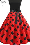 Women Summer Casual Polka Dot Elegant Retro Vintage 50s 60s Robe Femme Rockabilly Pin Up Party Dresses