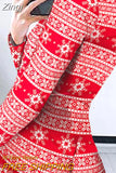 Christmas Romper Women Xmas Print Long Sleeve Sleepwear Pajamas Bodysuit Playsuit Romper Nightwear Adults
