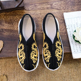 Zingj Men's Shoes Casual Cloth Shoes Father Shoes Fashion Three-Dimensional Relief Embroidered Soft Sole Walking Shoes Spring And Summer Style Men's Single