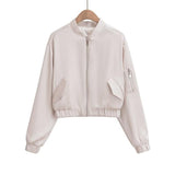 Fall 2025 Pilot Jacket Heavy Industry Zip Loose Waist Jacket Flip Pocket Long-Sleeved