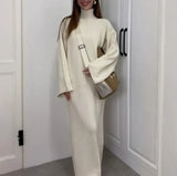 2025 New Women's Knitted Turtleneck Sweater Temperament Fashion Dress