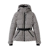 Women's Clothing Explosion With Belt Long-Sleeved Ski Cotton Jacket