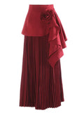 Skirt 2025 Autumn And Winter New Ocean Gas Folding Small High-End Rose Half-Body Skirt