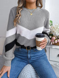 Wind Shooting 2025 Autumn And Winter Casual Coloring Lantern Long-Sleeved Jacket Sweater Women's