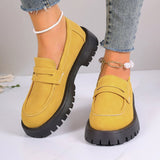 New British Wind Pedal Small Leather Shoes Women Retro Thick-Soled Lefang Shoes Casual Single