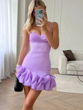 Women's Summer New Sexy Folded Skirt Sling With Dress Dress Dress Dress