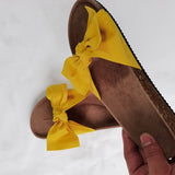 Zingj Large Size Slippers Female Summer New Bow A Line Open Toe Wear Casual
