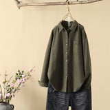 Women's Lint-Tuff Long-Sleeved Shirt Women's Cotton Comfortable Solid Shirt Women's Clothing In Autumn