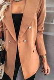 Women Jacket Office Lady Suit Coat 2023 Autumn Winter New Fashion Blazers and Jackets Chic Button Ladies Elegant Outwear