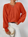 2025 New Solid Color Collar Long-Sleeved Jersey Elegant Loose Sweater