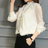 Spring And Summer New Lace Chiffon Coat Large Size Women's Mesh Yarn Leaf Side Long-Sleeved Bottom Shirt