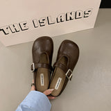 Bottom Bag Head Half Slippers Women Wear 2025 New Summer Pedaled Shoes Flat With Skirt Cool