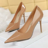 Shoes Woman Pumps Patent Leather High Heels Shoes Women Occupation OL Office Shoes Stiletto Women Heels Plus Size