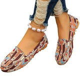 Color Cloth Lazy Man Flat Sole Single Shoes Women's Shallow Breathable Lazy Working