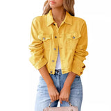 Zingj Women's Spring And Summer New Denim Jacket Long Sleeve