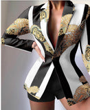 Women's New Fashion Suit Temperament Commuter Leisure Suit Shorts Two-Piece