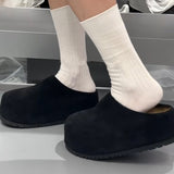 Bao Head Half Slippers Women 2025 Autumn New Matte Comfortable Thick Sole Height Pedaled Hoeing