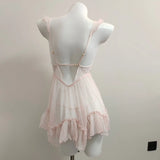 New Summer Pure Breast With Chest Pad Lace Embroidery Slings Sexy Mesh Homewear