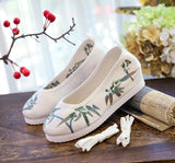 Zingj Shoes Round Head Spring And Autumn Ancient Style Students Embroidered Cloth Shoes Ancient Costume Stage Play Dance Shoes Women's Shoes Single