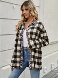 Sales Explosion 2025 Autumn Thousand Bird Plaid Plaid Long-Sleeved Shirt Women's