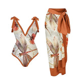 2025 New Swimsuit Two Sets Of Holiday Bikini Beach Sexy Bikini Conjoined Conservative Swimsuit