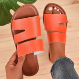 Summer New Font Slippers Women's Casual Sandals Flat Bottom Large Beach