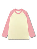 Long-Sleeved T-Shirt Women 2025 Spring And Autumn Bumping Tie-Up Bottom Shirt Loose Round-Neck Cotton