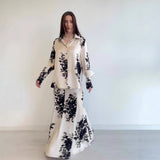Women's Clothing 2025 Spring New Print Buttons Loose Half-Dress Fashion Suit