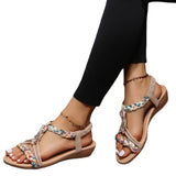 2025 Fashion Sandals Women Bohemian Metallic Tight With Toe Beach Shoe