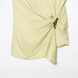 New Silk Lithography Asymmetrical Top