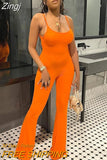Solid Sleeveless Slips Sexy Bodycon Skinny Jumpsuit 2023 Spring Women Fashion Y2K Streetwear Overalls Wholesale